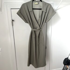 ASOS sage green midi dress. Perfect for the office and play. Size 6.